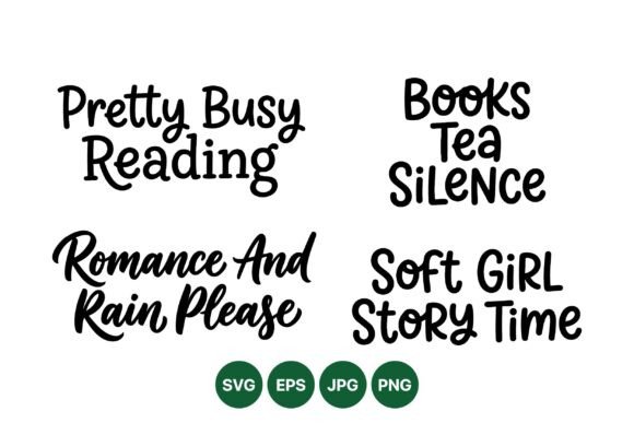 Cozy Reading Quote SVG Bundle: Graphics & Illustrations for Lifestyle Publishers