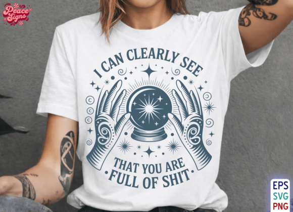 Crystal Ball Quote SVG, Witchy Svg PNG
