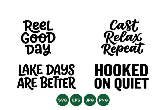 Fishing Relaxation SVG Graphics for Calm Branding