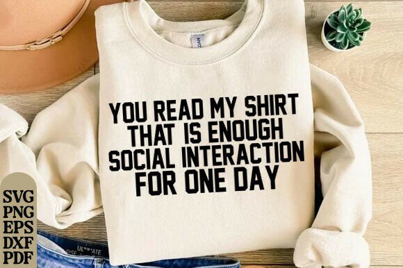 Funny Anti-Social Quote SVG PNG for T-Shirt Designs