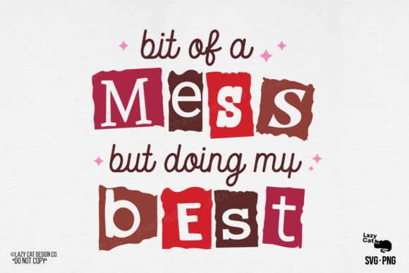 Mama Mom Mother Messy Quote Graphics for Digital Selling