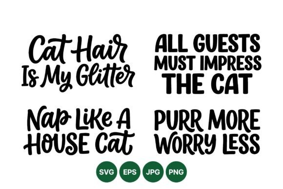 Playful Cat Quotes Graphics