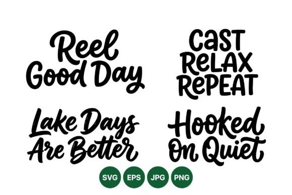 Relax Lake Day Quote Graphics for Crafting