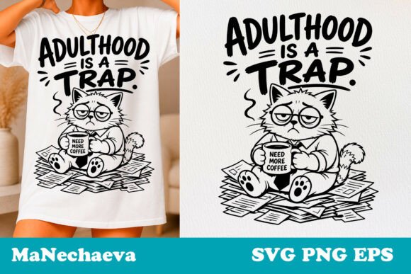 Sarcastic Cat Quote SVG Zero Motivation Graphics