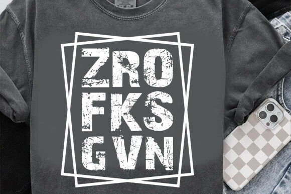 Zero F cks SVG for Embroidery